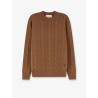 Braided knit wool sweater
