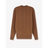 Braided knit wool sweater