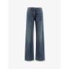 Blue denim jeans with all-over crystals