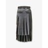 Pleated wool blend skirt
