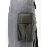 Pleated wool blend skirt