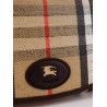 Coated canvas crossbody bag with check pattern