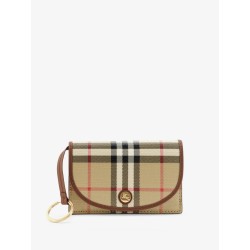 Coated canvas wallet with check pattern