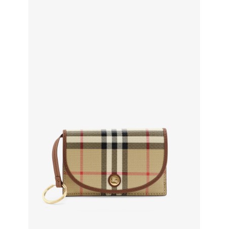 Coated canvas wallet with check pattern