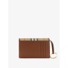 Coated canvas wallet with check pattern