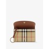 Coated canvas wallet with check pattern