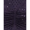 Long viscose dress with all-over rhinestones