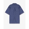 Blue denim shirt with embroidered Anagram logo