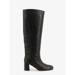 Black leather boots