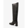 Black leather boots
