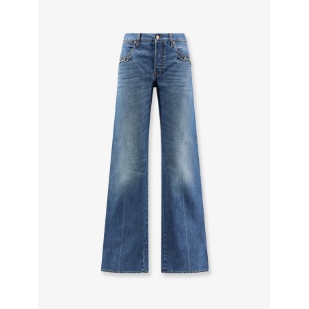 Blue denim jeans
