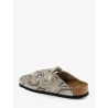 Boston suede sabot with python print