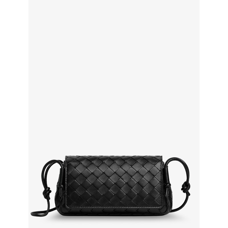 Notturno clutch bag with leather shoulder strap