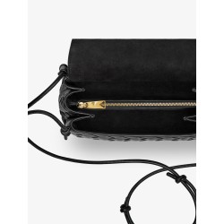 Notturno clutch bag with leather shoulder strap