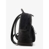 Suede backpack with maxi zip on the front