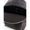 Suede backpack with maxi zip on the front