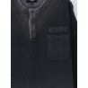 Cotton Henley T-shirt with a washed-out effect