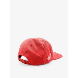 Cotton cap with embroidered logo on the front