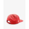 Cotton cap with embroidered logo on the front