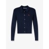 Cotton cardigan with braided knit