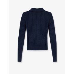 Cotton cardigan with braided knit