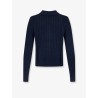 Cotton cardigan with braided knit