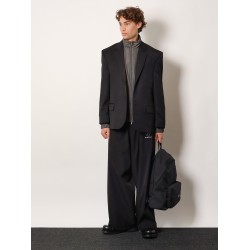 Wool blazer with modal insert