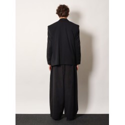 Wool blazer with modal insert