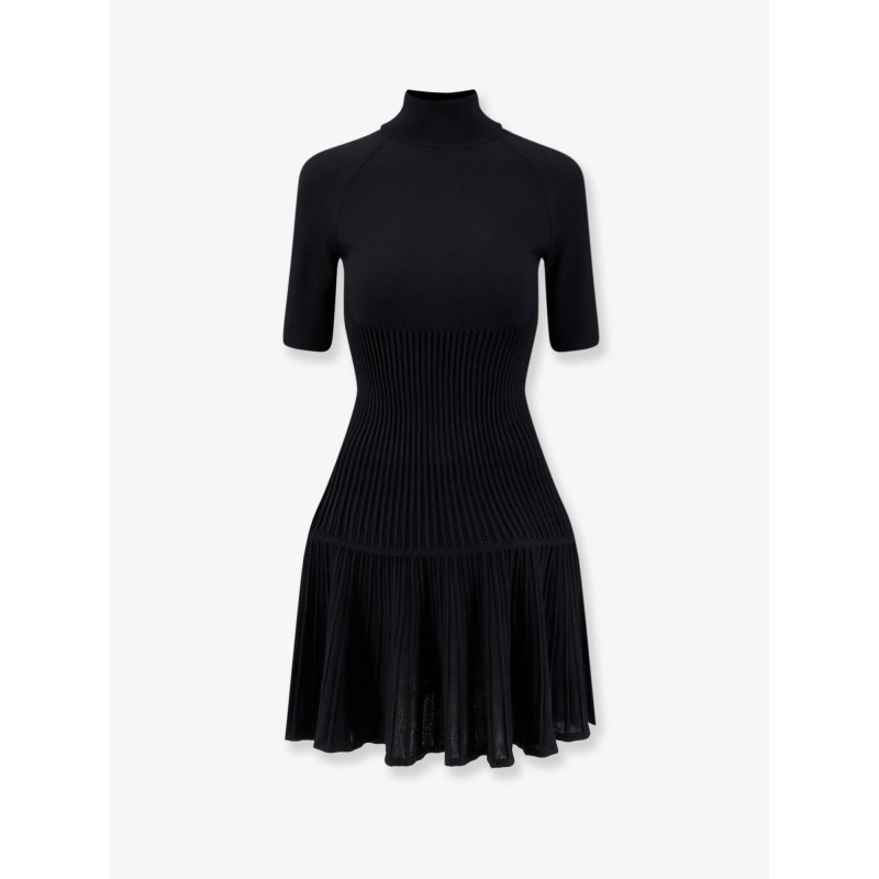 Crinoline wool blend short dress