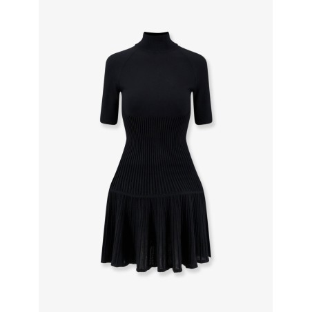 Crinoline wool blend short dress