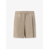 Viscose and linen blend bermuda shorts
