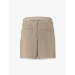 Viscose and linen blend bermuda shorts