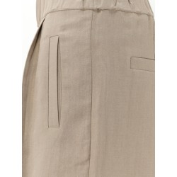 Viscose and linen blend bermuda shorts