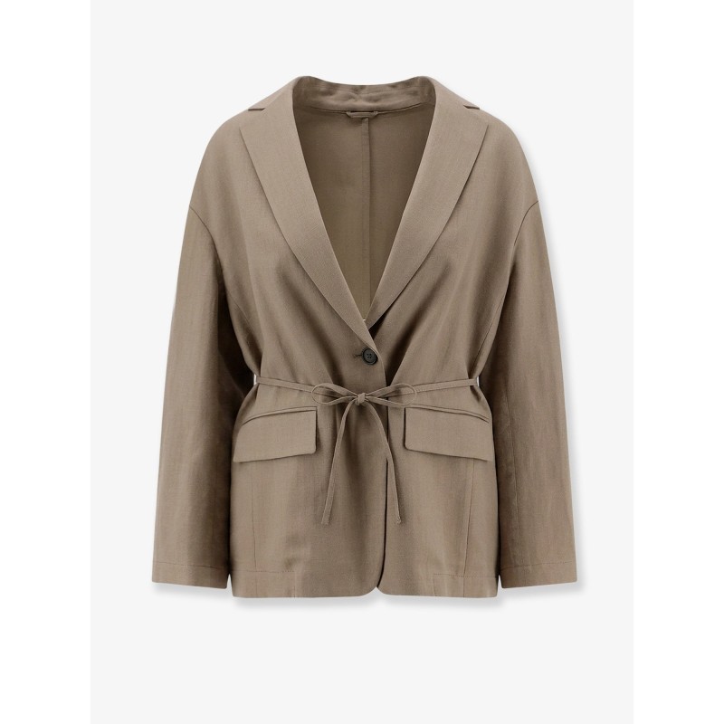 Viscose and linen blend blazer