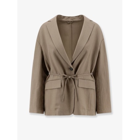 Viscose and linen blend blazer