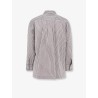 Cotton and silk blend shirt with striped pattern