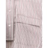 Cotton and silk blend shirt with striped pattern