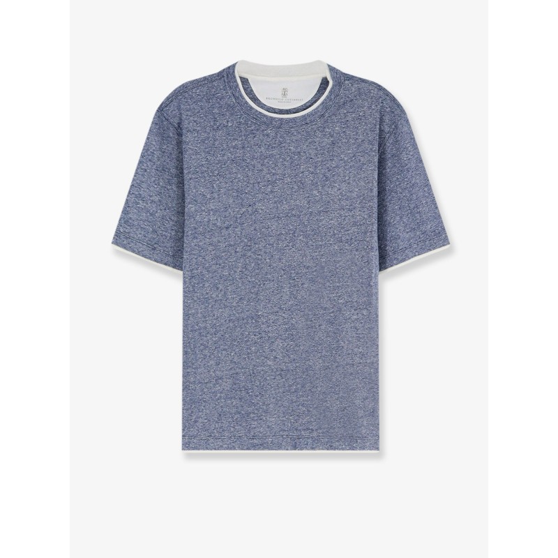 Linen and cotton blend T-shirt