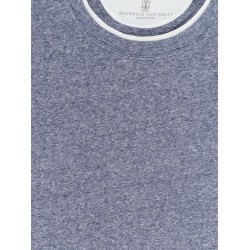 Linen and cotton blend T-shirt