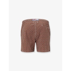 Nylon swim shorts with all-over micro pattern