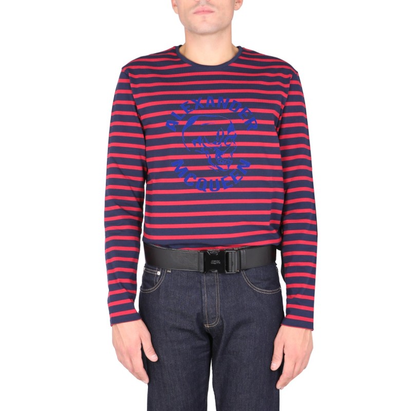 T-SHIRT WITH FLOCKED LOGO