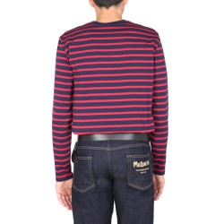 T-SHIRT WITH FLOCKED LOGO