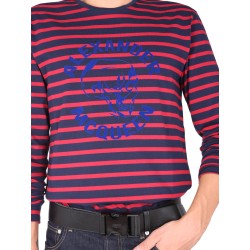 T-SHIRT WITH FLOCKED LOGO