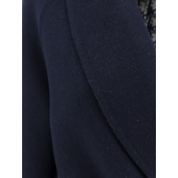 Double-breasted virgin wool and silk caban