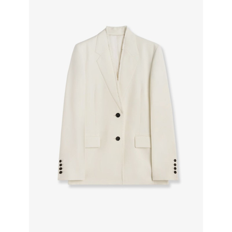 Raw lapel blazer