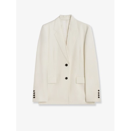 Raw lapel blazer