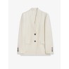 Raw lapel blazer