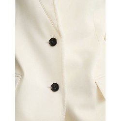 Raw lapel blazer