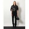 Sleeveless leather jacket