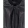 Sleeveless leather jacket